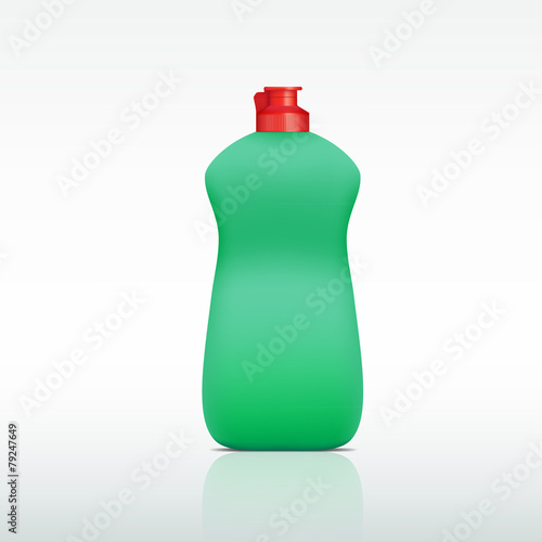 plastic bottle of detergent