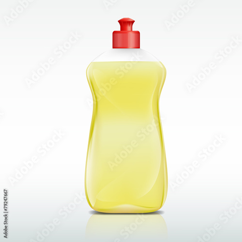 plastic bottle of detergent