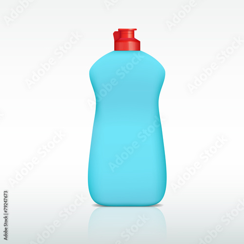 plastic bottle of detergent