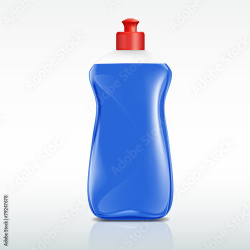 plastic bottle of detergent