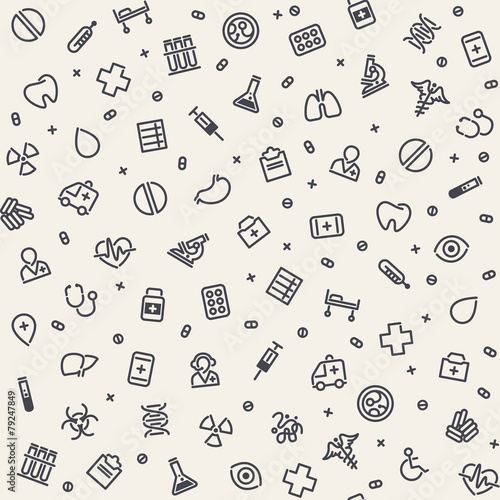 Light Seamless Medical Pattern