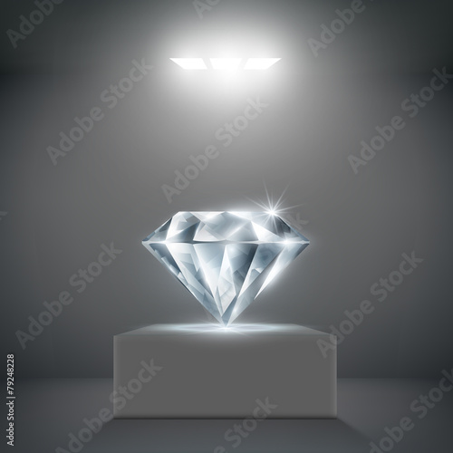 diamond on a pedestal