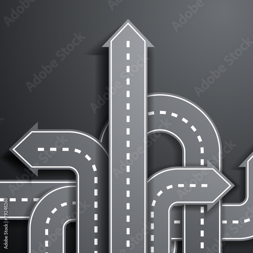 arrows in the form of roads