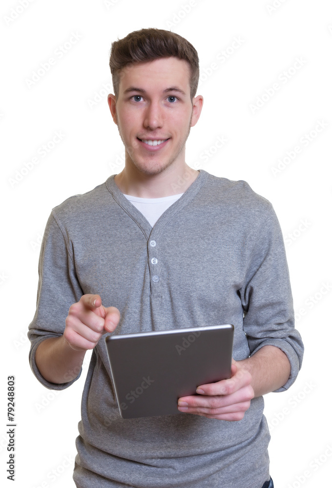 Junger Mann mit Tablet Computer Junger Mann mit Tablet Computer