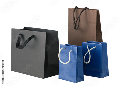 Several shopping bags.