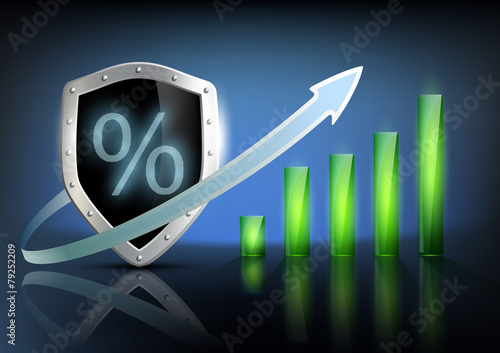 vector illustration of financial graph chart