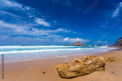 Atlantic ocean beach, Portugal photo