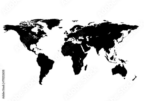 world map isolated on a white background