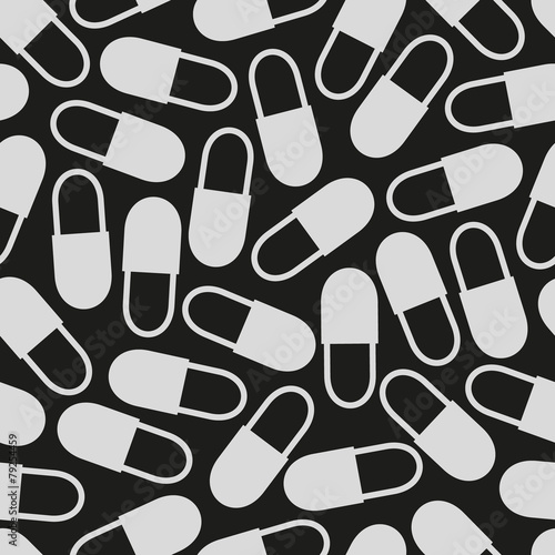 medical and healthcare pills gray seamless pattern eps10