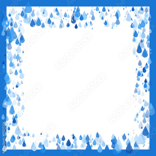Raindrops natural background frame