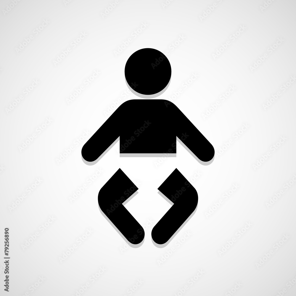 Baby icon great for any use. Vector EPS10. Baby icon great for any use. Vector EPS10.