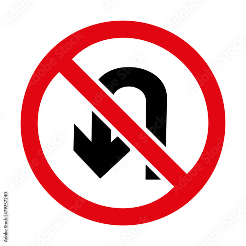 No U-turn icon great for any use. Vector EPS10.