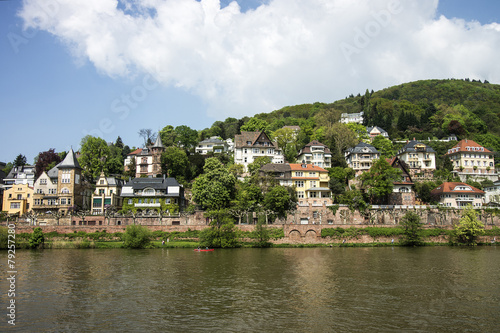 Quay of Neckar river in Heidelberg in summer © Roman Babakin