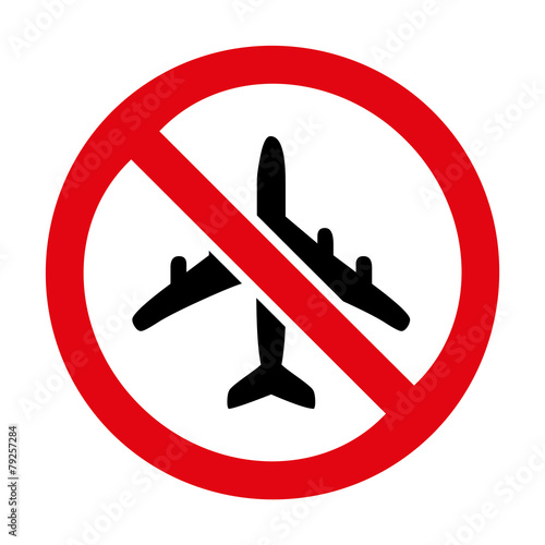 No flying No plane icon great for any use. Vector EPS10.