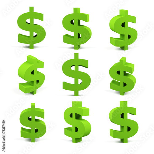 Dollar sign set