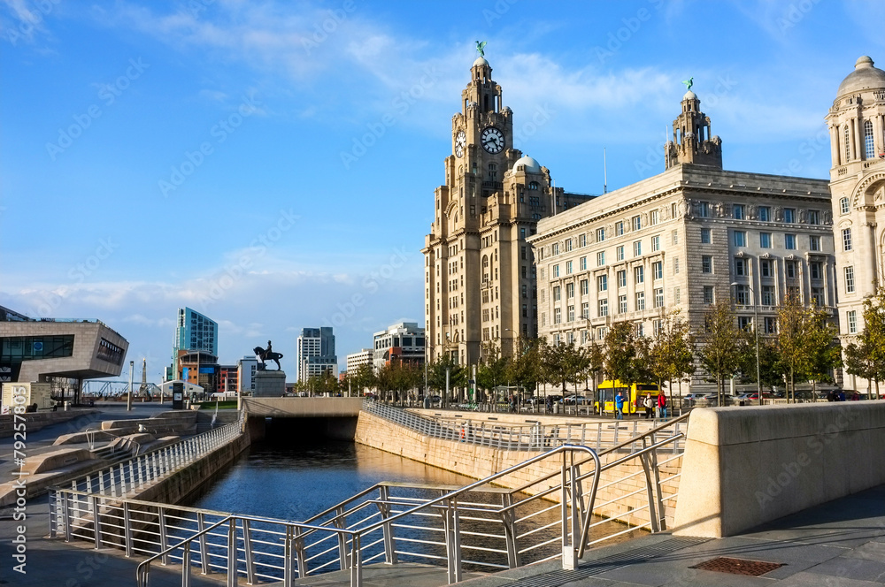 Liverpool Liver Building and seafront