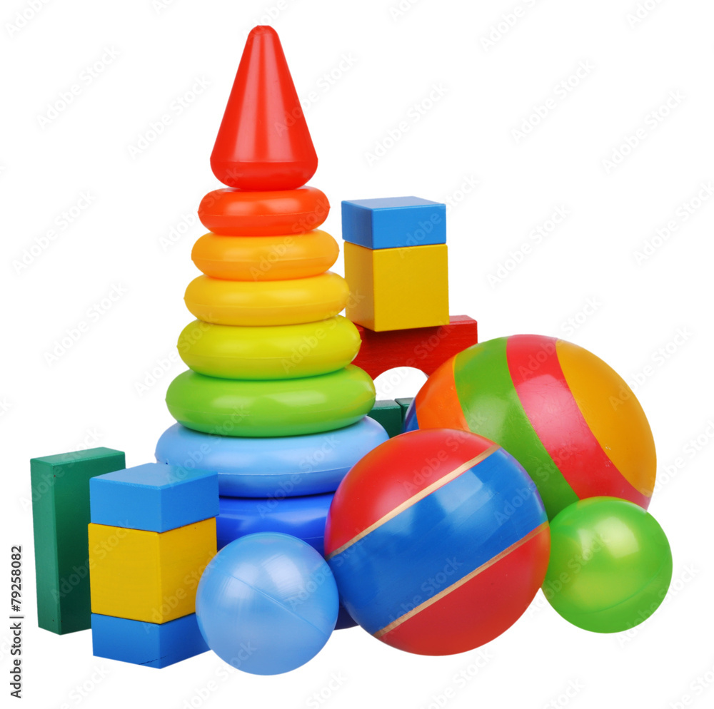 toy castle from color blocks with beach ball toy castle from color blocks with beach ball