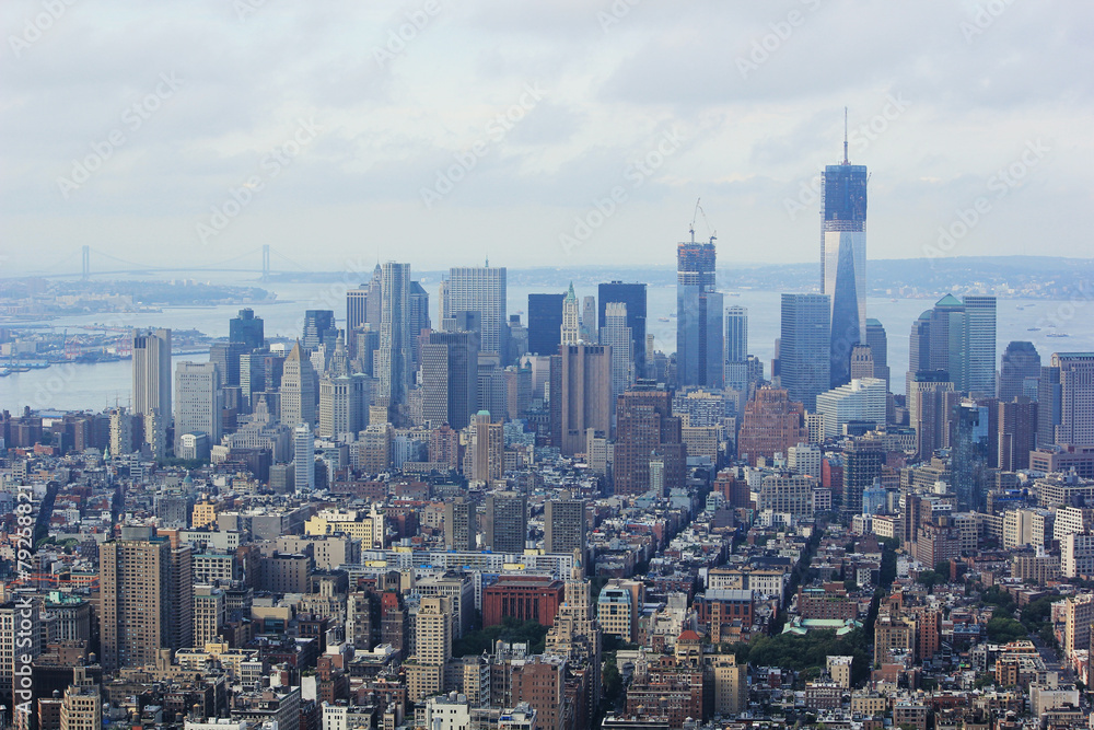 view on the New York city skyline