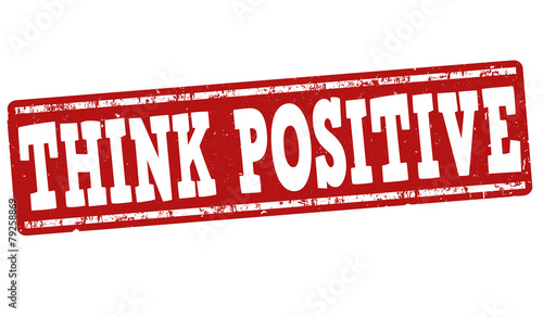 Think positive stamp #79258869