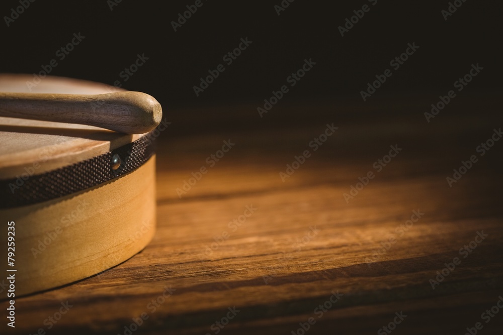 Traditional Irish bodhran and stick