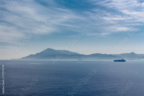 Photos The Strait of Gibraltar. Seascape.