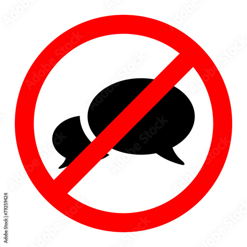 No talk icon great for any use. Vector EPS10.