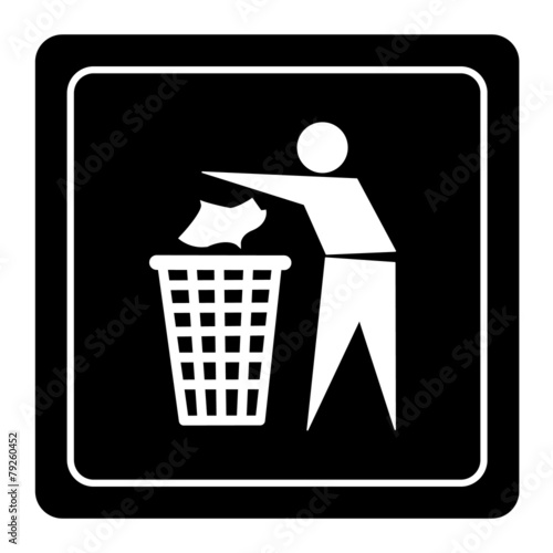 Trash bin icon great for any use. Vector EPS10.