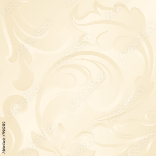 creamy background with abstract floral ornament