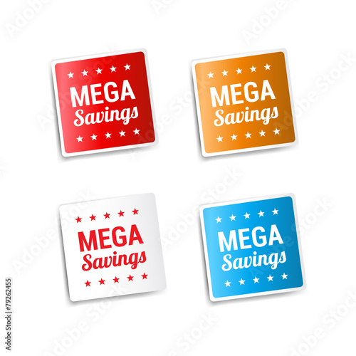 Mega Savings Stickers
