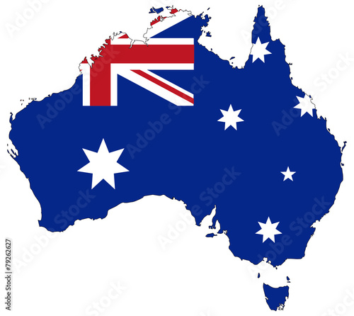 Australia Flag In Map