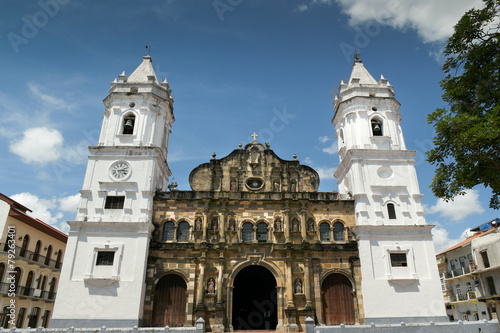 Panama City Central America Cathedral in plaza Mayor Casco Antig photo