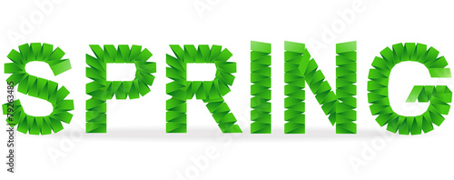 Spring folded paper sign