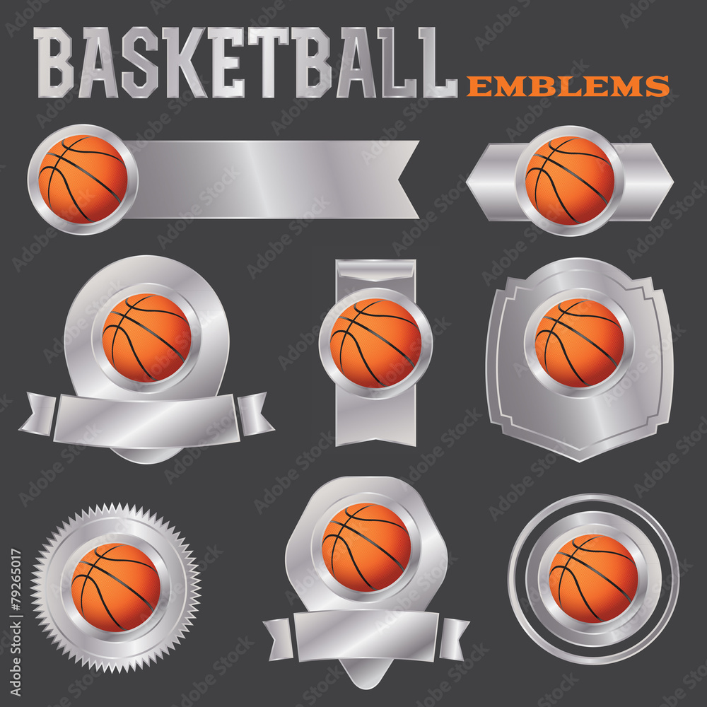 Basketball Emblems Illustration