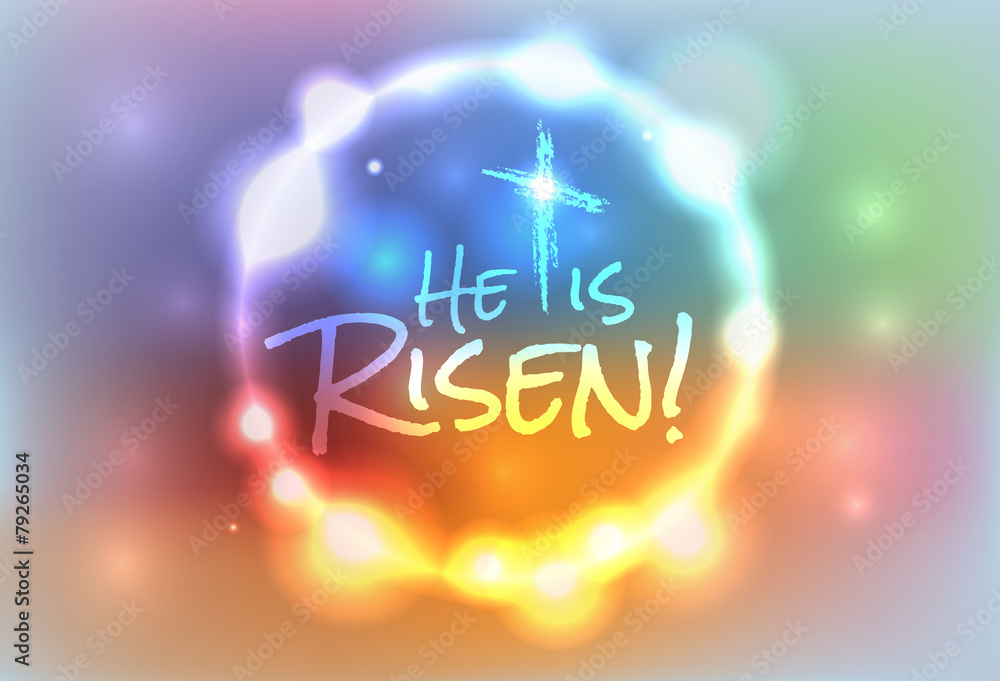 Obraz premium Christian Easter Risen Illustration