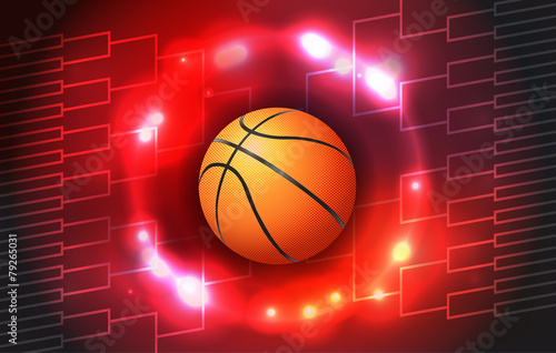 Basketball Tournament Bracket Illustration