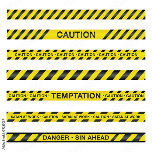 Spiritual Caution Tape Illustration