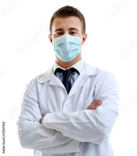 Male Doctor in medical mask...