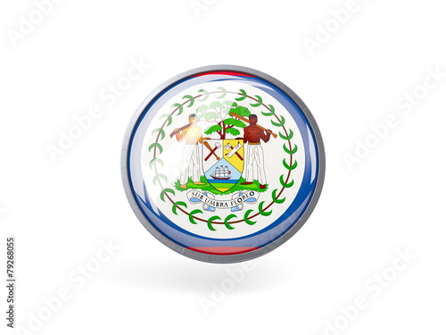Round icon with flag of belize