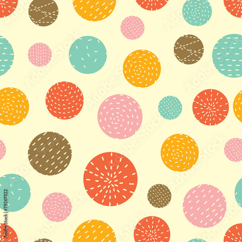 Spring seamless pattern. Polka dot.