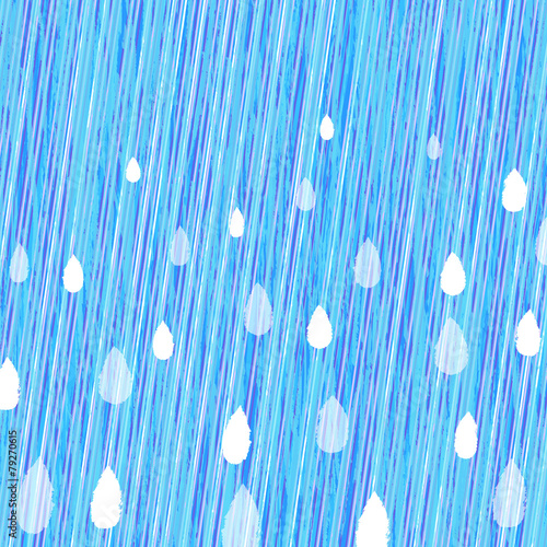 雨　手描き風