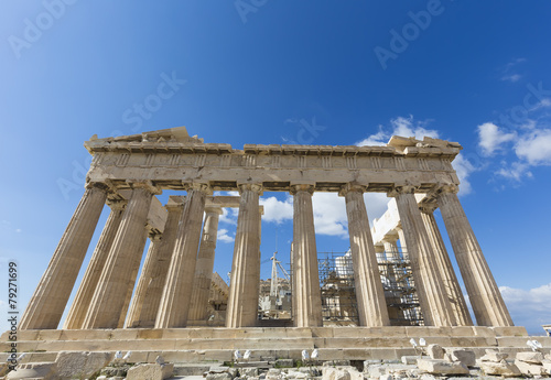 Parthenon temple on the Acropolis of Athens,Greece