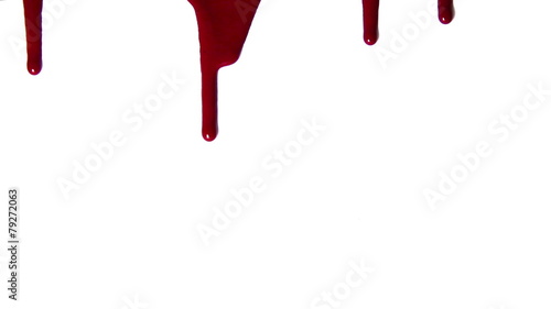 Blood dripping down
