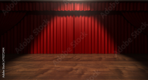 Red Stage Curtain photo
