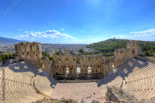 The Odeon of Herodes Atticus in Athens,Greece