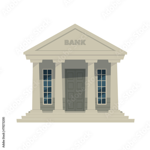 Cartoon illustration of the bank icon.