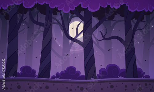 Night Forest Background