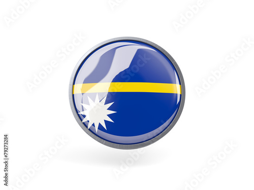 Free Download Round icon with flag of nauru - GFXLoad