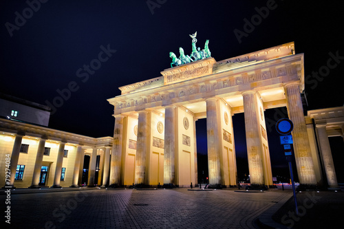 Brandenburg Gate in Berlin at Night