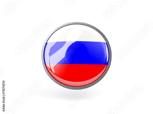 Round icon with flag of russia