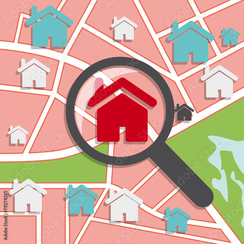 Vector flat design Search Home